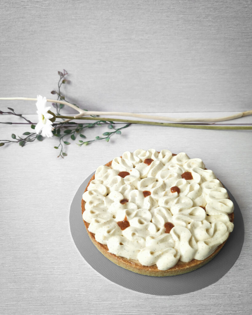 Tarte vanille et noix